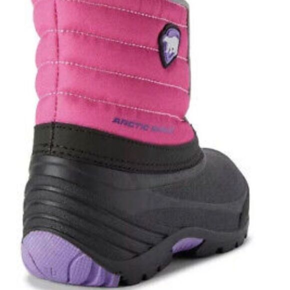 ARCTIC SHIELD SNOW COLOR PINK BLACK PURPLE GIRL SHOES BOOTS SIZE 4 - Picture 13 of 16